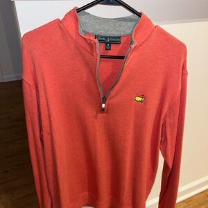 Peter Millar Red Zip Up Sweater